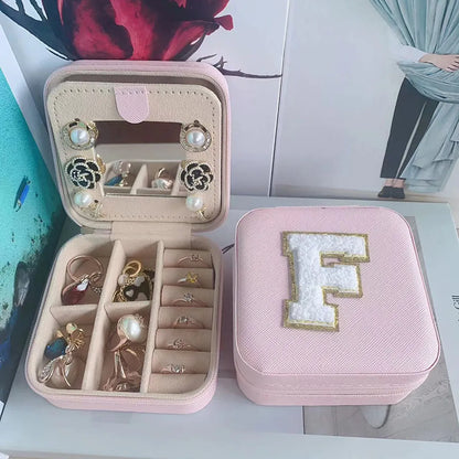 Elegant Basic Classic Style Letter Solid Color Pu Leather Jewelry Boxes