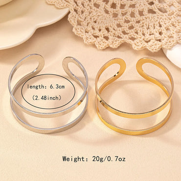 Elegant Basic Classic Style Solid Color Lines Iron Wholesale Bangle