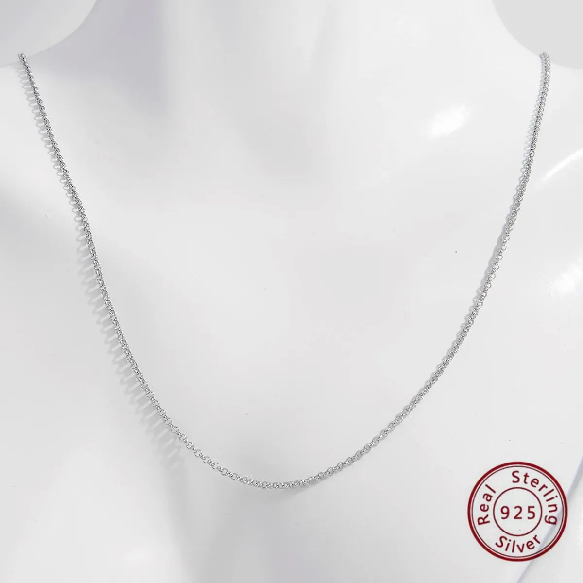 Elegant Basic Necklace Sterling Silver Plating Hollow Out White Gold Plated Rhodium Plated Necklace