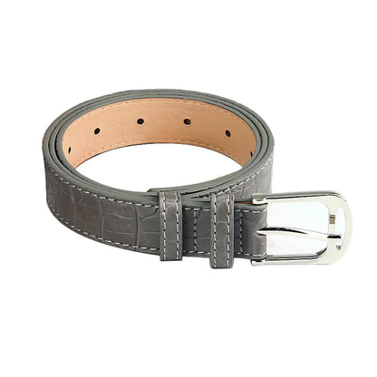 Elegant Basic Simple Style Solid Color Pu Leather Alloy Women'S Leather Belts