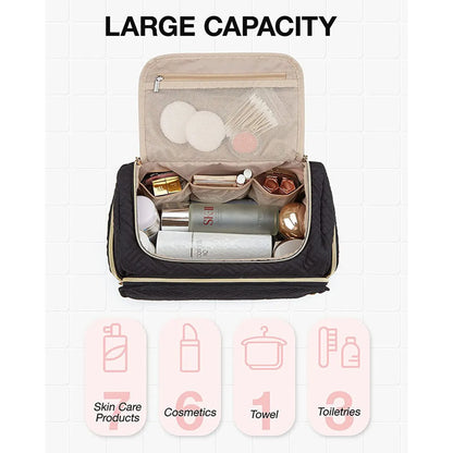 Elegant Basic Solid Color Polyester Square Makeup Bags