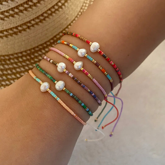 Elegant Bohemian Geometric Seed Bead Beaded Women'S Bracelets