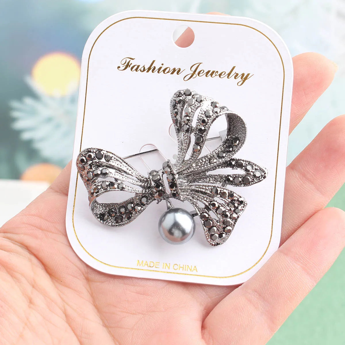 Elegant Bow Knot Alloy Inlay Crystal Rhinestones Women'S Brooches