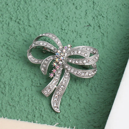 Elegant Bow Knot Alloy Inlay Crystal Rhinestones Women'S Brooches