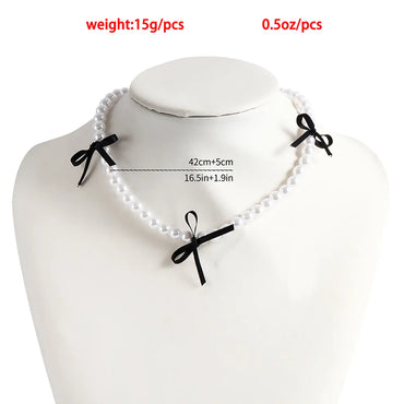 Elegant Bow Knot Alloy Inlay Pearl Gold Plated Women's Jewelry Set