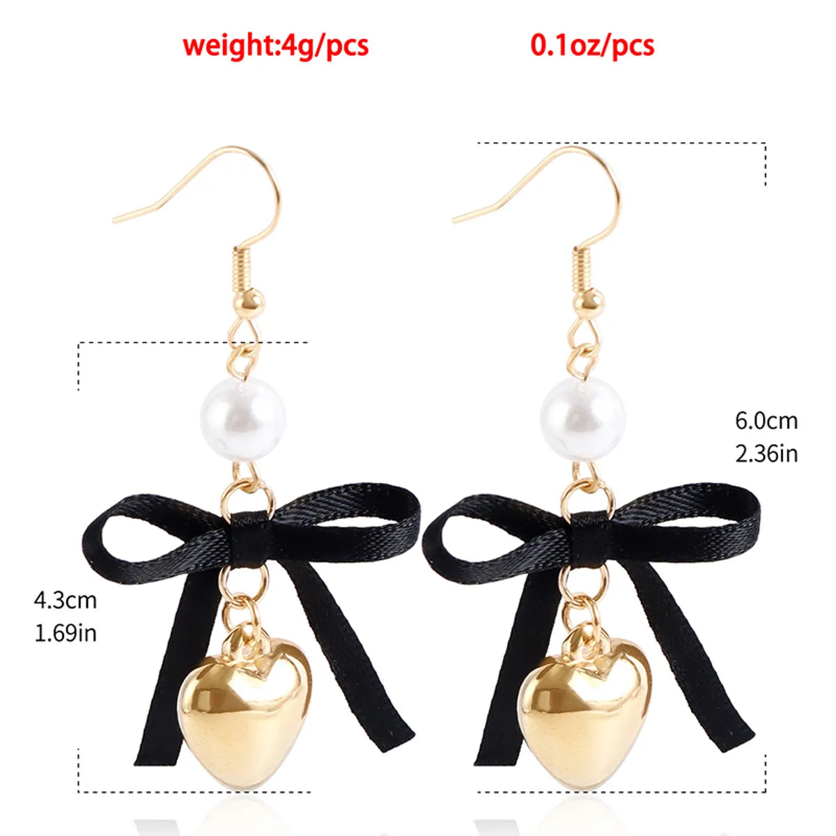 Elegant Bow Knot Alloy Inlay Pearl Gold Plated Women's Jewelry Set