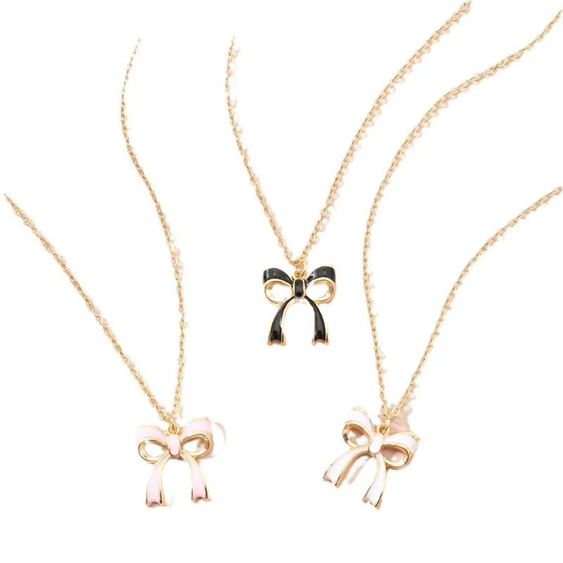 Elegant Bow Knot Alloy Zinc Alloy Plating Women'S Pendant Necklace