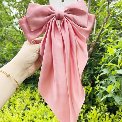 Women'S Elegant Bow Knot Satin Hair Clip