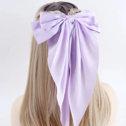 Women'S Elegant Bow Knot Satin Hair Clip