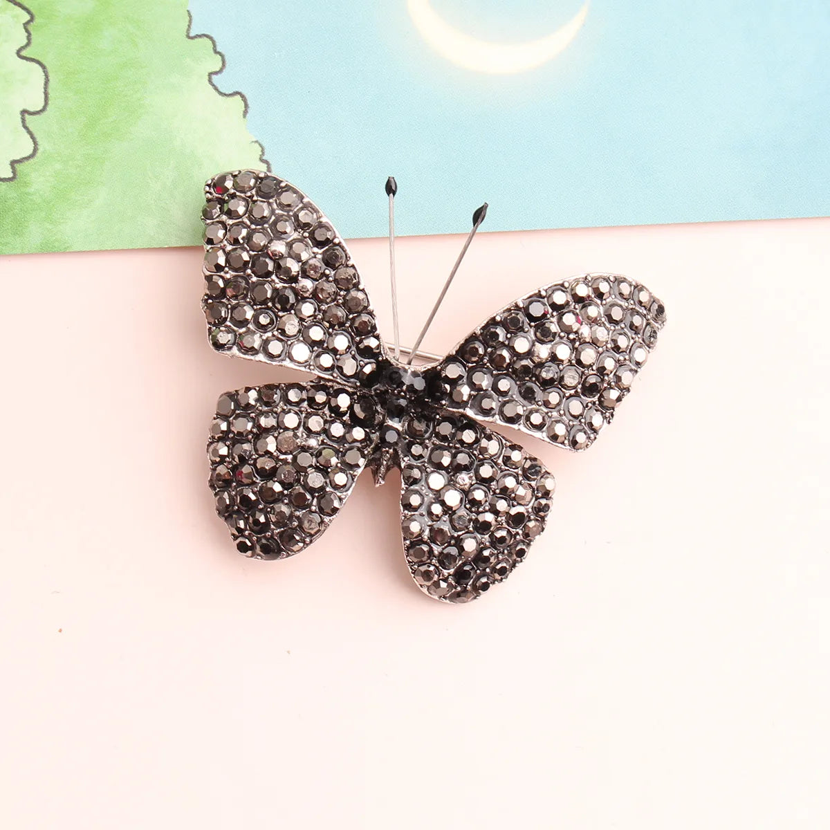 Elegant Butterfly Alloy Inlay Alloy Unisex Brooches