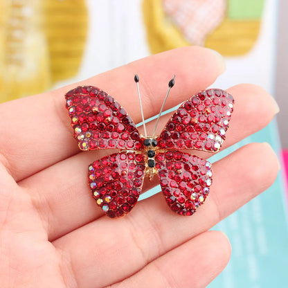 Elegant Butterfly Alloy Inlay Alloy Unisex Brooches