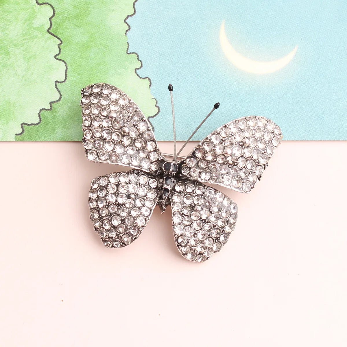 Elegant Butterfly Alloy Inlay Alloy Unisex Brooches