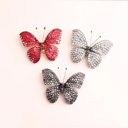 Elegant Butterfly Alloy Inlay Alloy Unisex Brooches