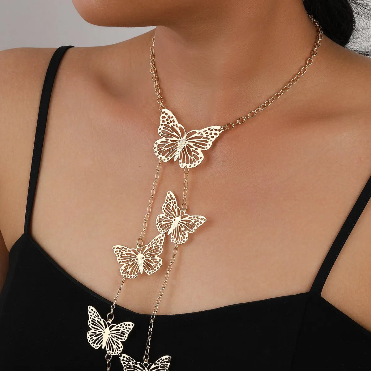 Elegant Butterfly Alloy Iron Wholesale Necklace