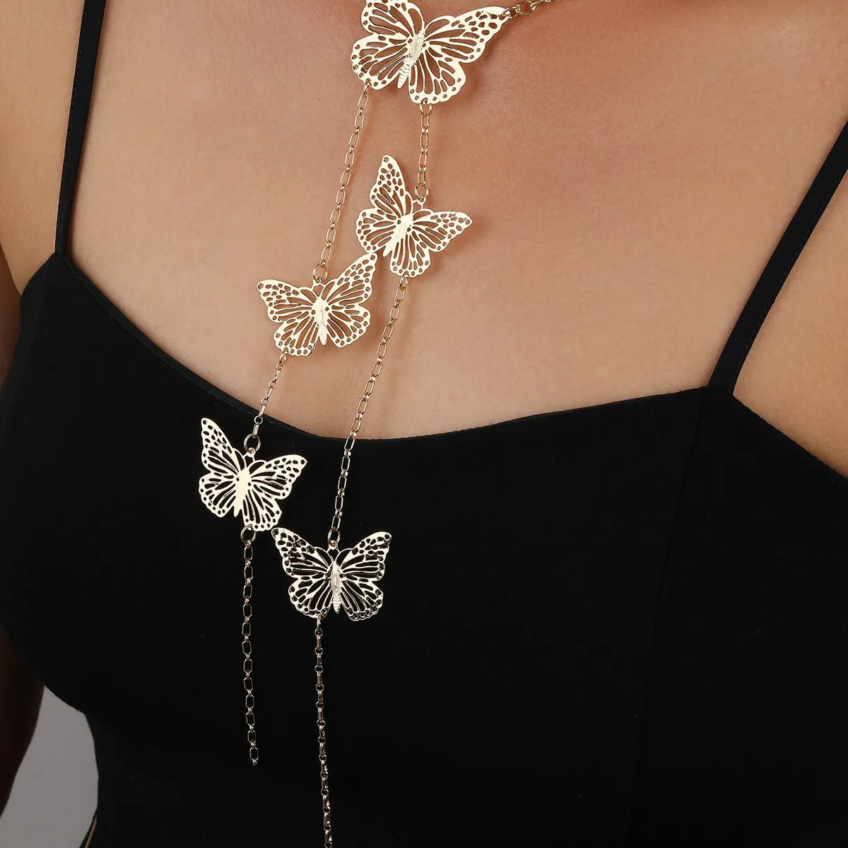 Elegant Butterfly Alloy Iron Wholesale Necklace