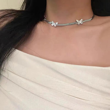 Elegant Butterfly Alloy Plating Women's Choker