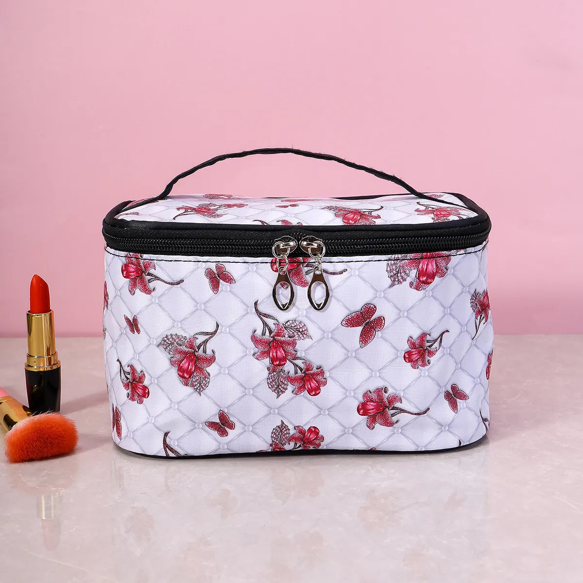 Elegant Butterfly Pu Leather Square Makeup Bags