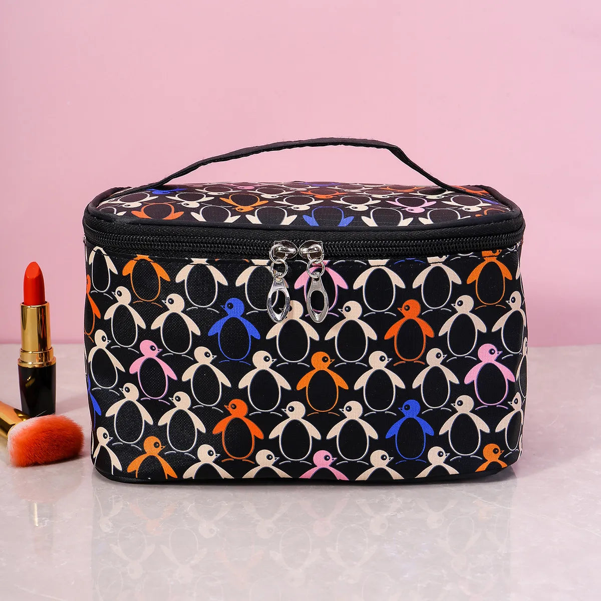 Elegant Butterfly Pu Leather Square Makeup Bags