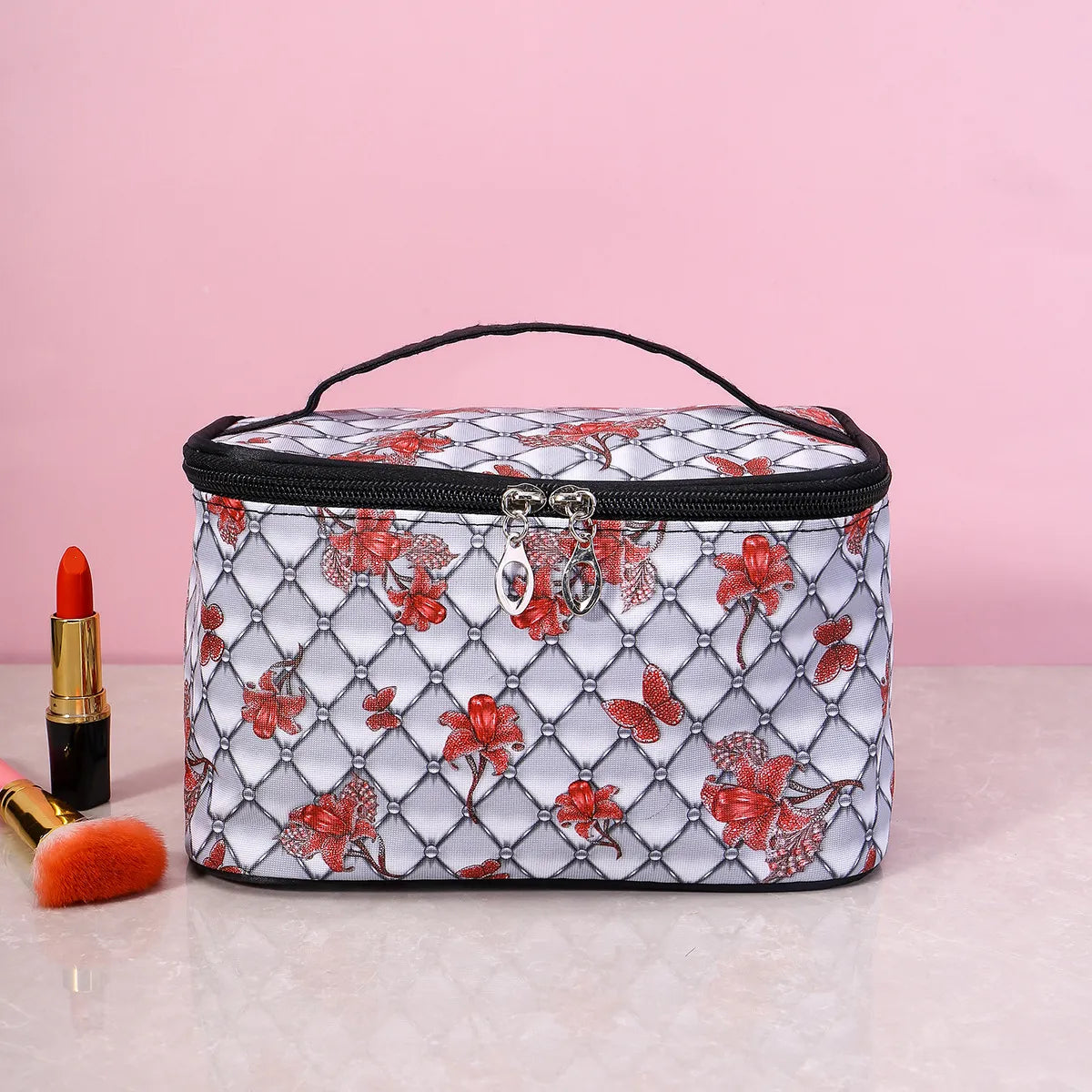 Elegant Butterfly Pu Leather Square Makeup Bags