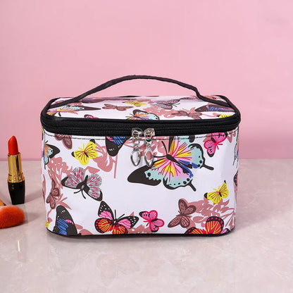 Elegant Butterfly Pu Leather Square Makeup Bags