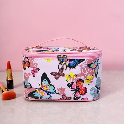 Elegant Butterfly Pu Leather Square Makeup Bags