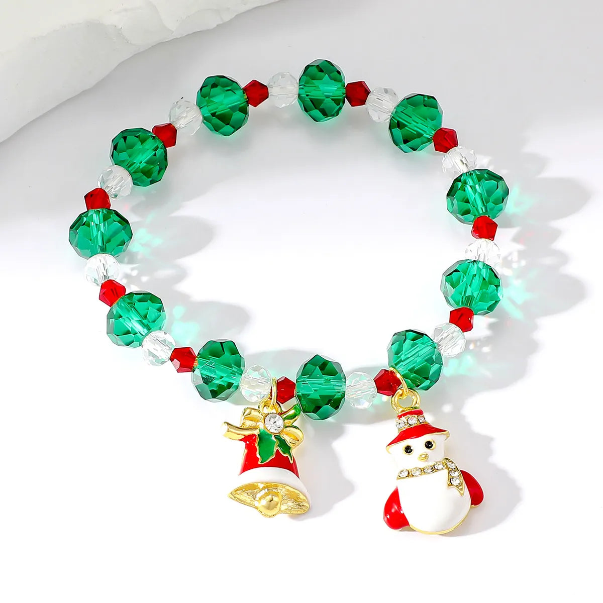 Elegant Christmas Streetwear Snowman Artificial Crystal Wholesale Bracelets