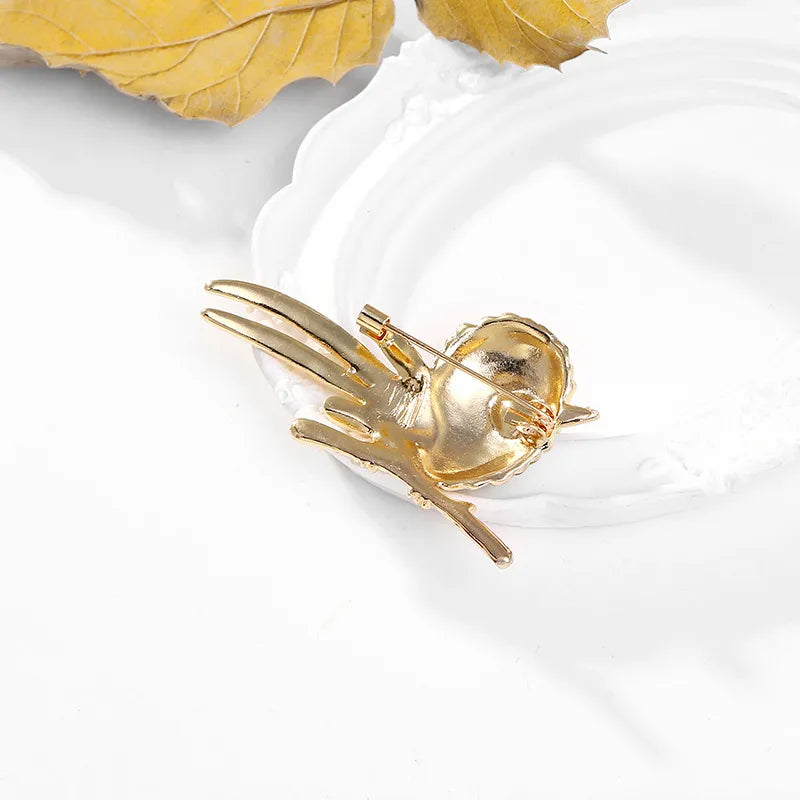 Elegant Classic Style Bird Alloy Enamel Inlay Rhinestones Unisex Brooches