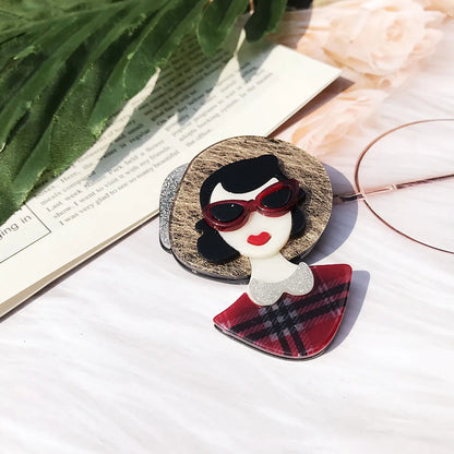 Elegant Classic Style Cartoon Arylic Women'S Brooches