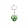 Elegant Classic Style Heart Shape Natural Stone Bag Pendant Keychain