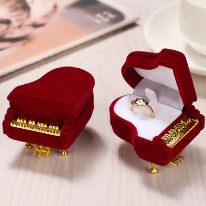 Elegant Classic Style Piano Flannel Jewelry Boxes