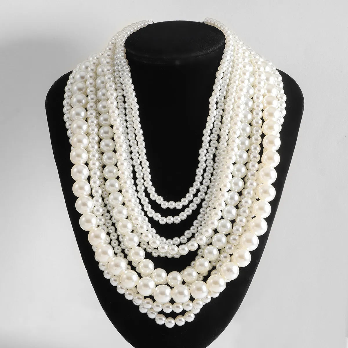 Elegant Classic Style Round Imitation Pearl Alloy Zinc Alloy Beaded K Gold Plated Women'S Necklace