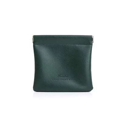 Elegant Classic Style Solid Color Pu Leather Square Makeup Bags