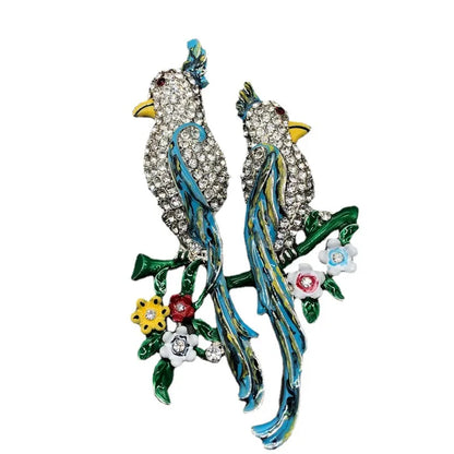 Elegant Classical Flower Bird Alloy Plating Inlay Zircon Women'S Brooches