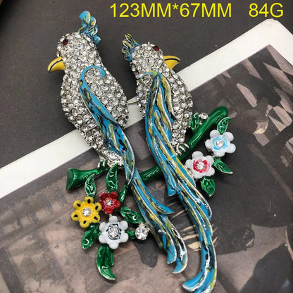 Elegant Classical Flower Bird Alloy Plating Inlay Zircon Women'S Brooches