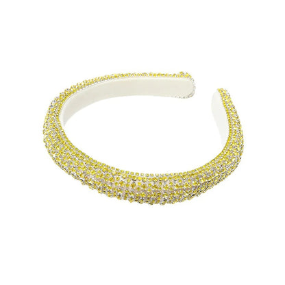 Elegant Color Block Alloy Inlay Rhinestones Hair Band