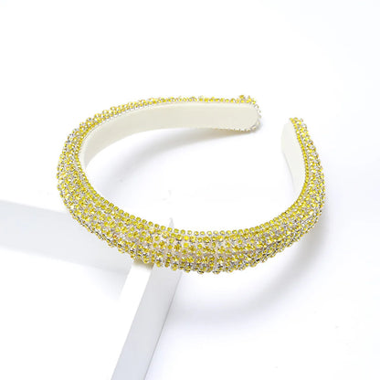 Elegant Color Block Alloy Inlay Rhinestones Hair Band