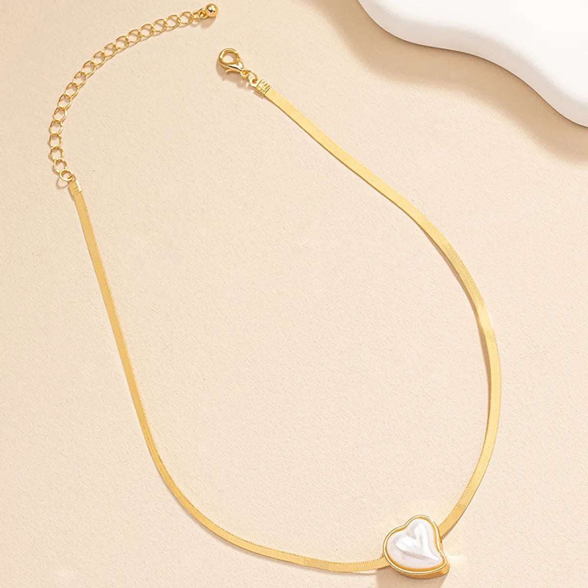 Elegant Commute Heart Shape Pearl Alloy Wholesale Pendant Necklace