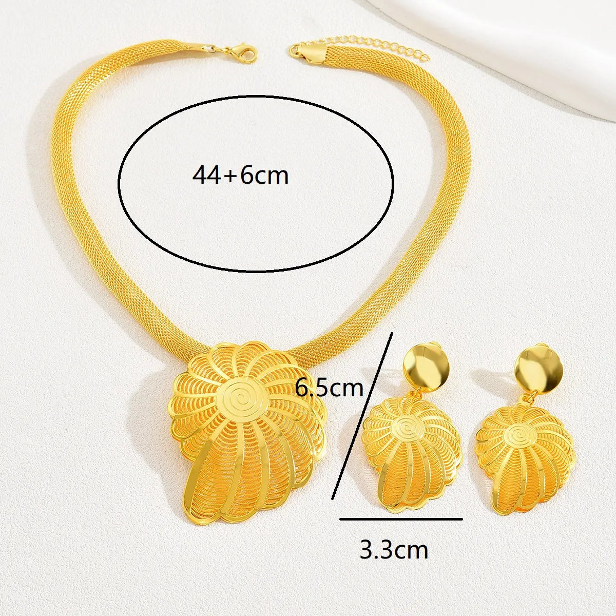 Elegant Conch Iron Plating 18k Gold Plated Women's Earrings Necklace