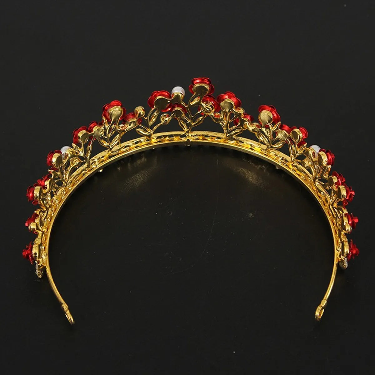 Elegant Crown Metal Plating Inlay Rhinestones Crown