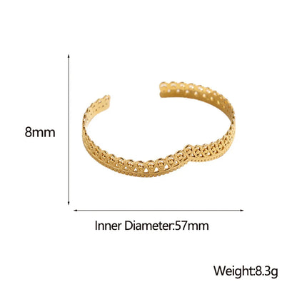 Elegant Crown Stainless Steel Plating Bangle