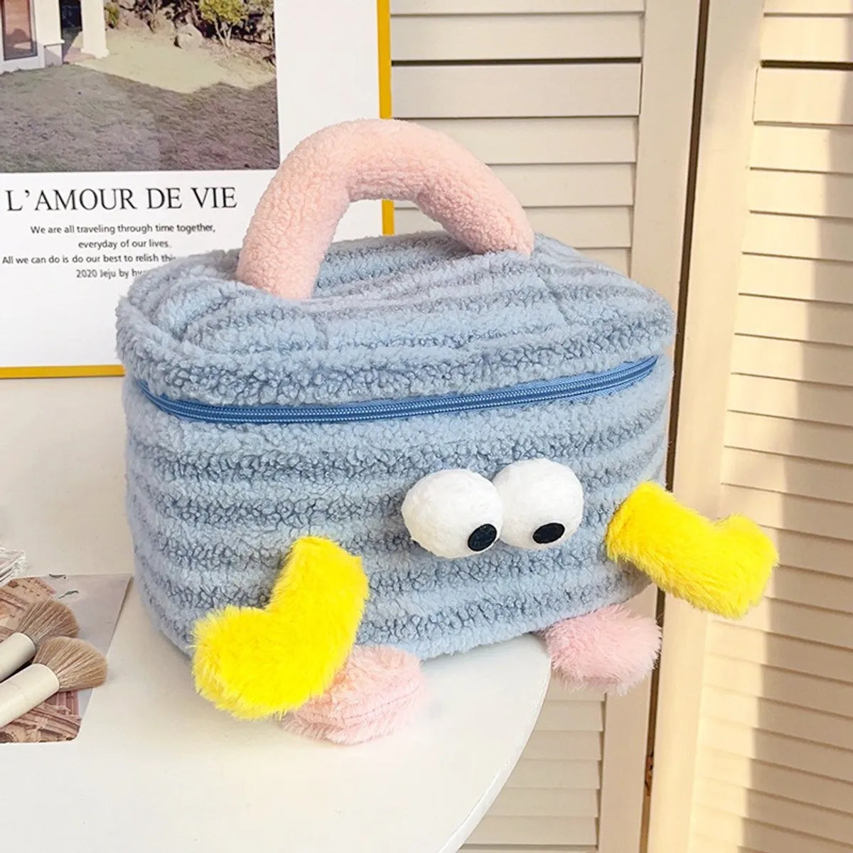 Elegant Cute Animal Plush Square Makeup Bags