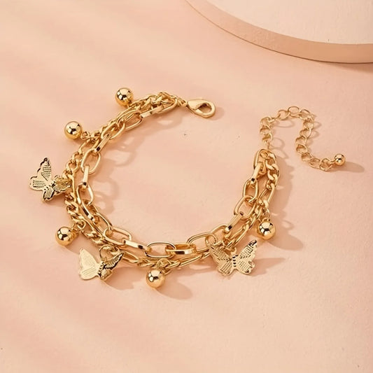 Elegant Cute Butterfly Alloy Wholesale Bracelets