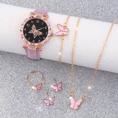 Elegant Cute Butterfly Buckle Quartz Women'S Watches