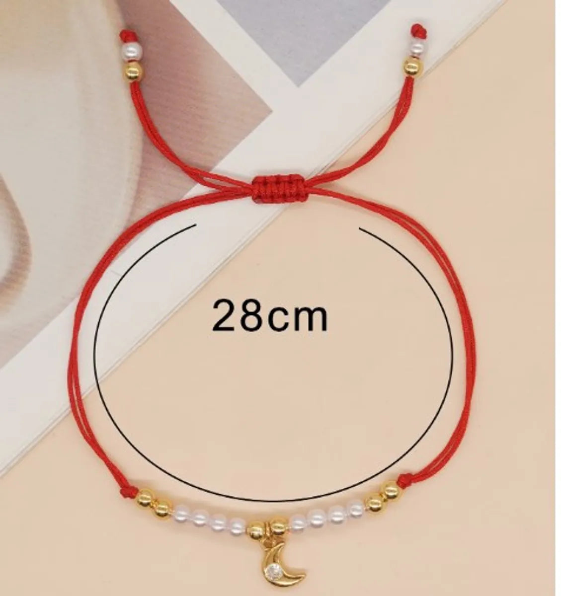 Elegant Cute Hand Star Moon Zircon Imitation Pearl Polyester Copper Wholesale Bracelets