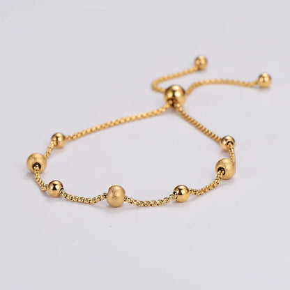 Elegant Cute Luxurious Solid Color Stainless Steel Plating 18k Gold Plated Bracelets