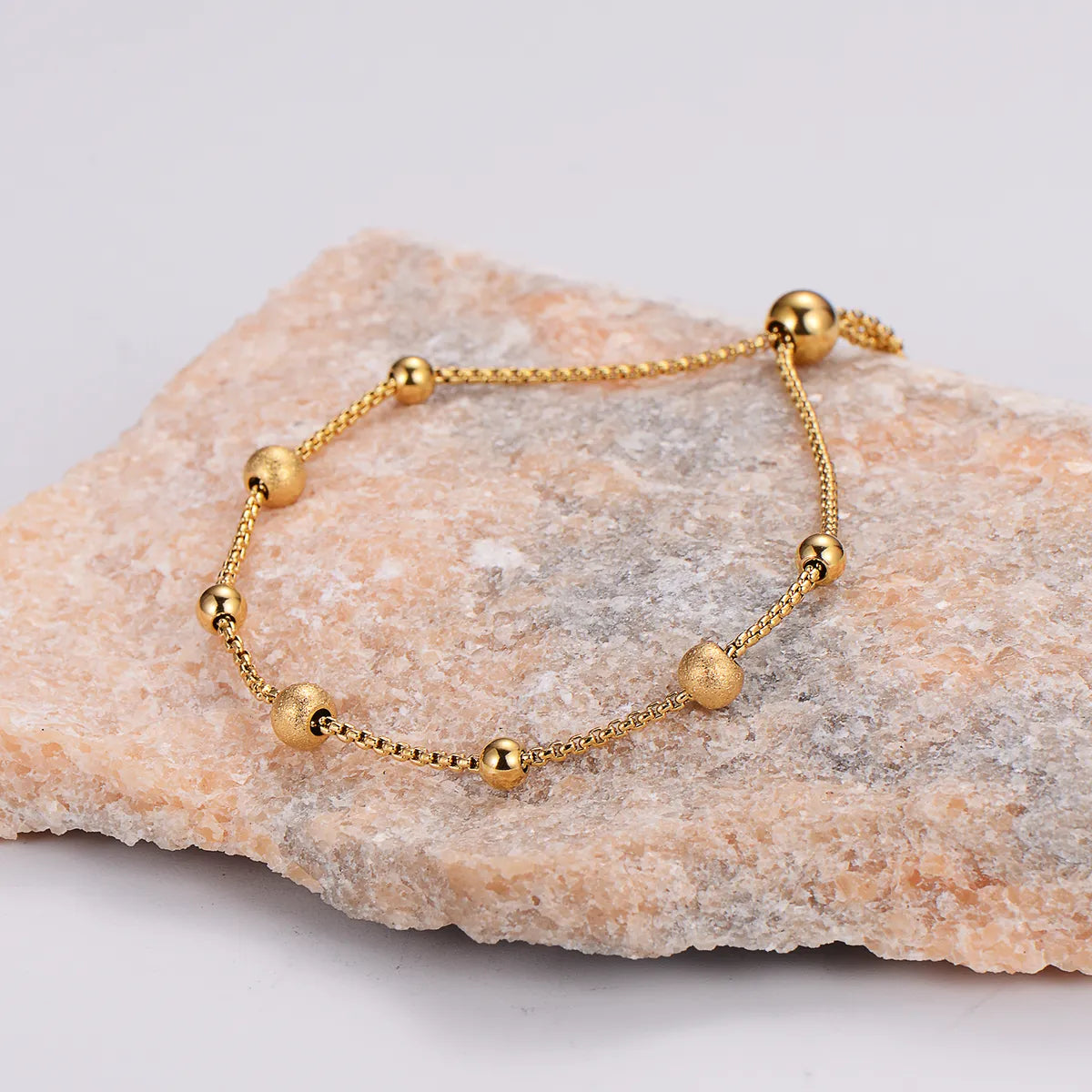 Elegant Cute Luxurious Solid Color Stainless Steel Plating 18k Gold Plated Bracelets