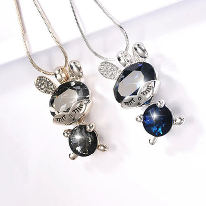 Elegant Cute Rabbit Alloy Copper Plating Inlay Artificial Rhinestones Sweater Chain Long Necklace