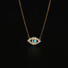 304 Stainless Steel 18K Gold Plated Elegant Cute Simple Style Polishing Plating Inlay Devil'S Eye Zircon Necklace