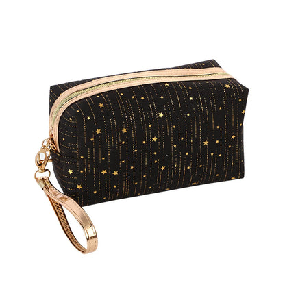 Elegant Cute Stripe Polyester Square Makeup Bags