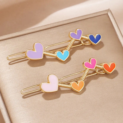 Elegant Cute Sweet Heart Shape Alloy Hair Clip